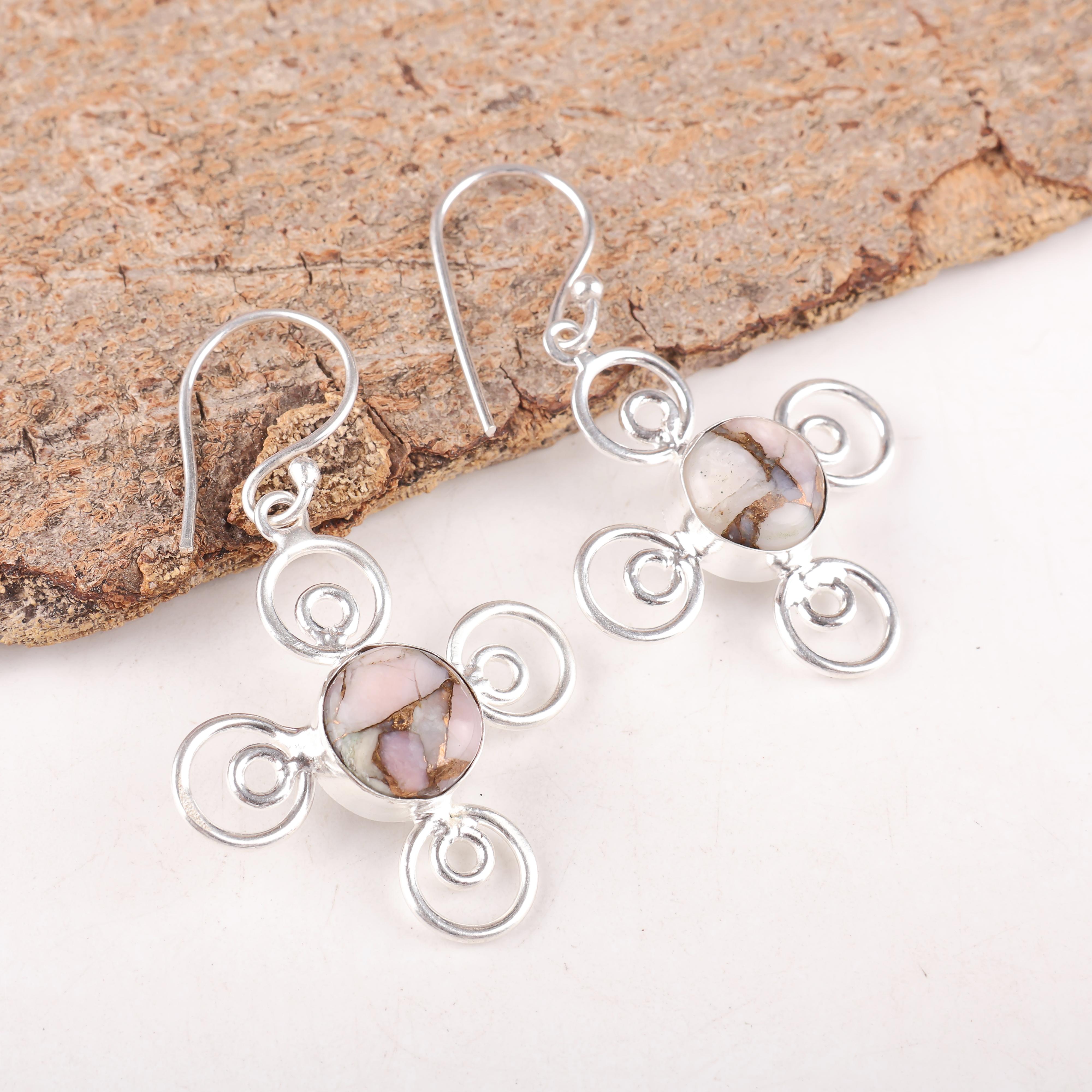 Pink Opal Turquoise Earrings, Handmade Gemstone Earrings, 925 Sterling Silver Earrings Antique Jewelry, For Anniversary Gift 1.74 Inches розовый
Pink Opal Turquoise Earrings, Handmade Gemstone Earrings, 925 Sterling Silver Earrings Antique Jewelry, For Anniversary Gift 1.74 Inches розовый