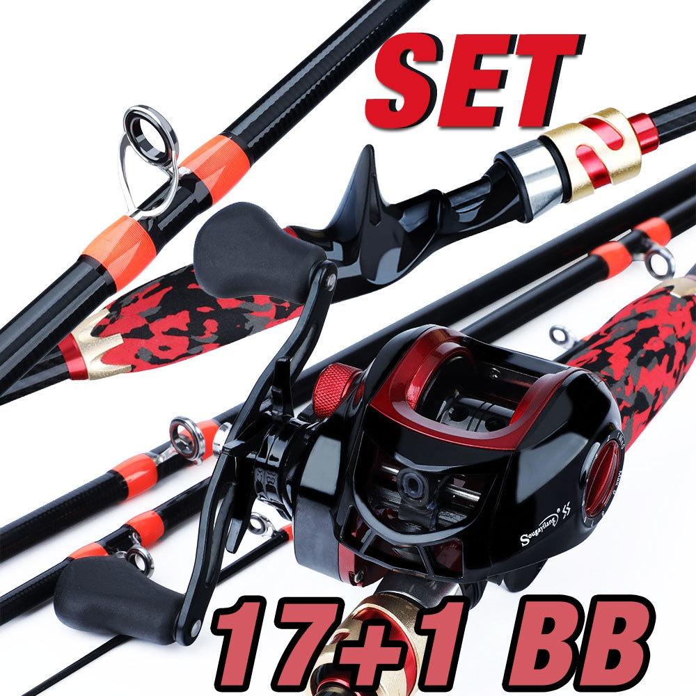 Комбинации Baitcaster с 4 секциями 1,8/2,1 м удочка для заброса наживку 18BB кастинговая рыболовная катушка для ловли в соленой и пресной воде
Комбинации Baitcaster с 4 секциями 1,8/2,1 м удочка для заброса наживку 18BB кастинговая рыболовная катушка для ловли в соленой и пресной воде