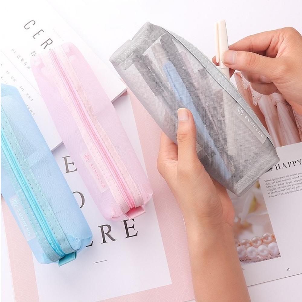 Multicolor Pencil Pouch Translucent Stationery Bag Portable Mesh Pencil Bag Student сірий
Multicolor Pencil Pouch Translucent Stationery Bag Portable Mesh Pencil Bag Student сірий