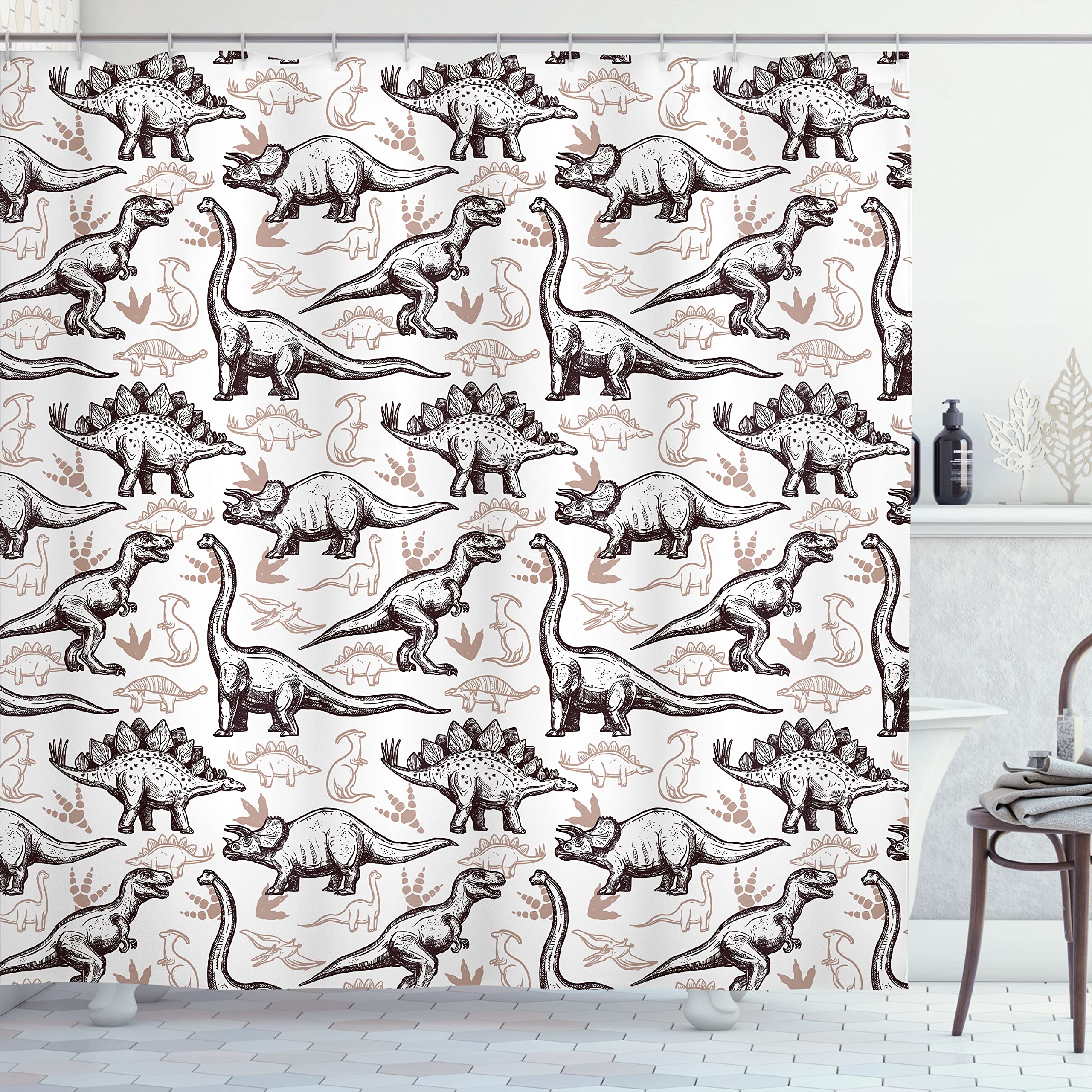 Dinosaur Shower Curtain For Bathroom, Funny Jurassic Dino World Park Shower Curtain Sets Bathtub Decor With Hooks Waterproof W90xH180cm
Dinosaur Shower Curtain For Bathroom, Funny Jurassic Dino World Park Shower Curtain Sets Bathtub Decor With Hooks Waterproof W90xH180cm