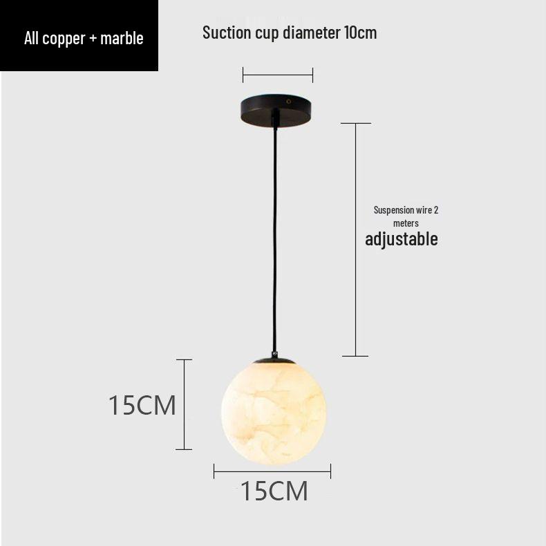 Nordic Marble Pendant Light - Modern Designer for Bedroom or Bar Three-Color Change
Nordic Marble Pendant Light - Modern Designer for Bedroom or Bar Three-Color Change