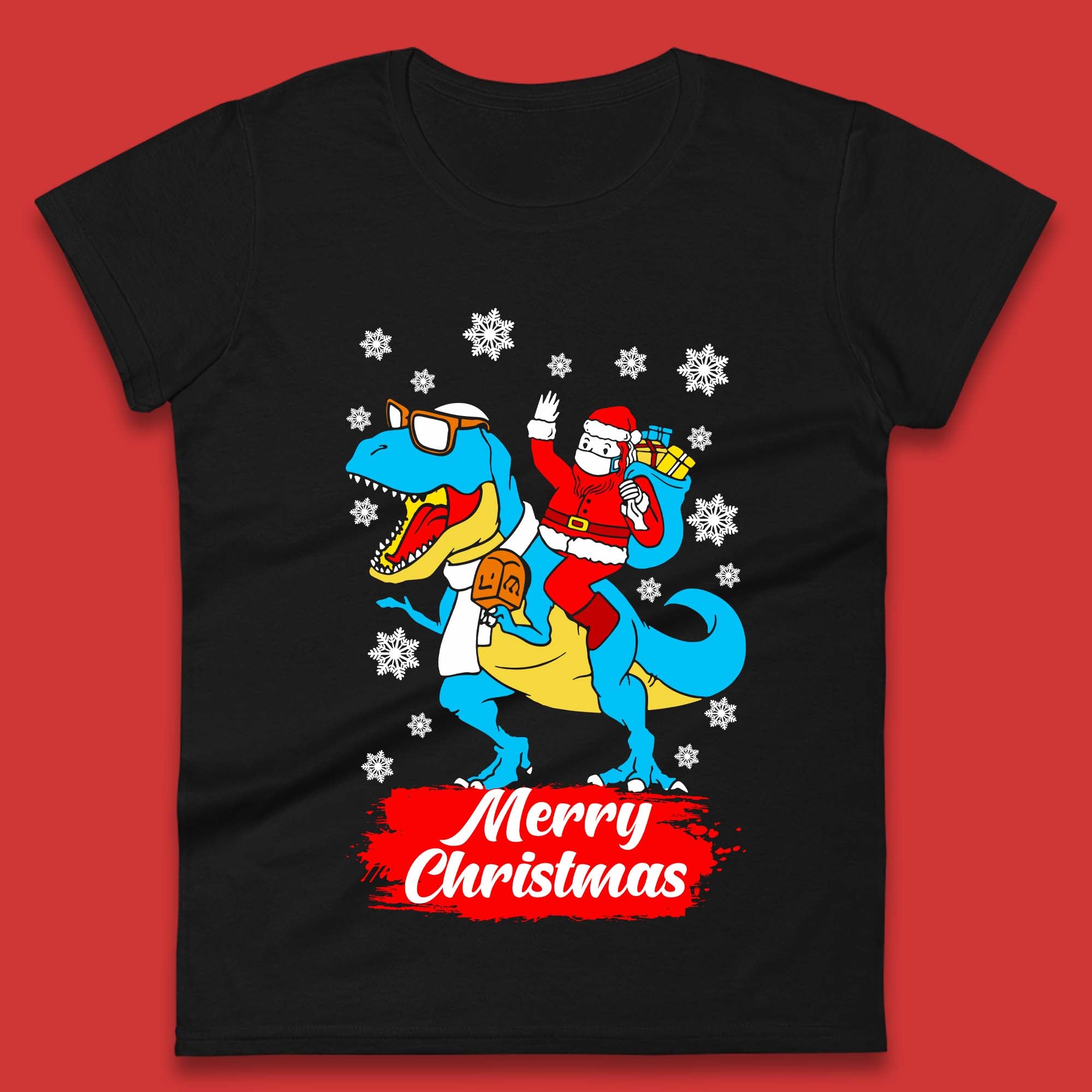 Santa Claus Riding T-Rex Christmas Womens T-Shirt Mens Tops Tees Unisex L
Santa Claus Riding T-Rex Christmas Womens T-Shirt Mens Tops Tees Unisex L