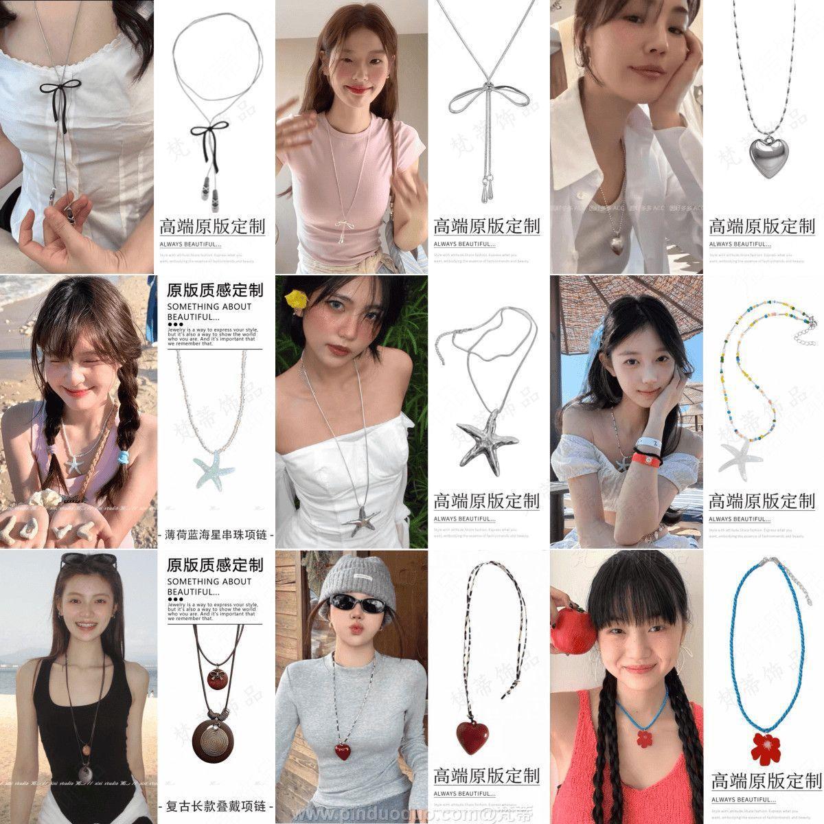 Sweet and simple pull-out bow necklace female niche design long accessories spring and summer new versatile items
Sweet and simple pull-out bow necklace female niche design long accessories spring and summer new versatile items