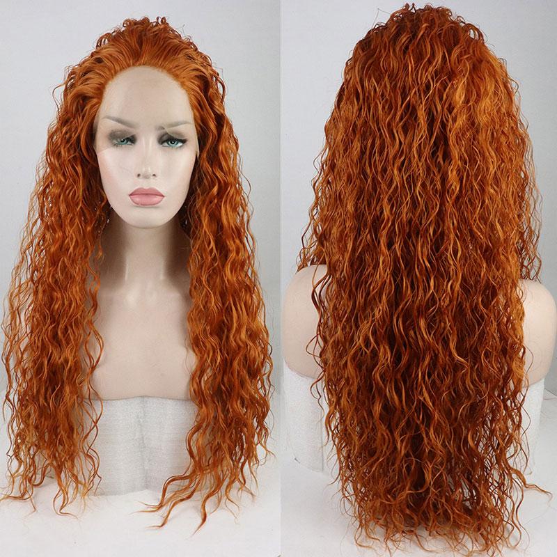 Light Orange Loose Curly Synthetic Lace Front Wigs Glueless Heat Resistant Fiber Natural Hairline For White Women Wigs
Light Orange Loose Curly Synthetic Lace Front Wigs Glueless Heat Resistant Fiber Natural Hairline For White Women Wigs
