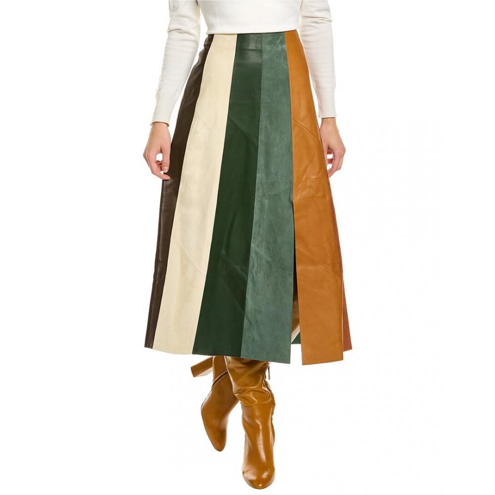 Salvatore Ferragamo Ferragamo Paneled Multicolor Leather Suede Midi Skirt Green EU 40 (M)
Salvatore Ferragamo Ferragamo Paneled Multicolor Leather Suede Midi Skirt Green EU 40 (M)