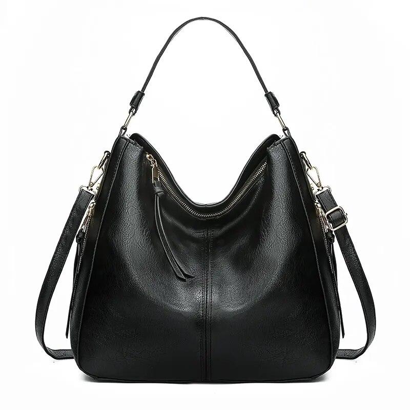Hobo Bag Leather Women Handbags Female Leisure Shoulder Bags Fashion Purses Vintage Large Capacity Tote Bag чёрный
Hobo Bag Leather Women Handbags Female Leisure Shoulder Bags Fashion Purses Vintage Large Capacity Tote Bag чёрный