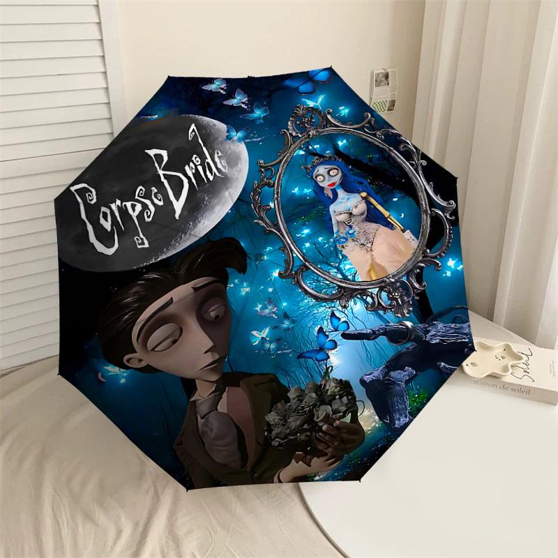 1pc Corpse Bride Automatic Open/Close Umbrella Compact Folding Umbrella with 8-Rib Shaft lightweight esign, for Women/Men1182A
1pc Corpse Bride Automatic Open/Close Umbrella Compact Folding Umbrella with 8-Rib Shaft lightweight esign, for Women/Men1182A
