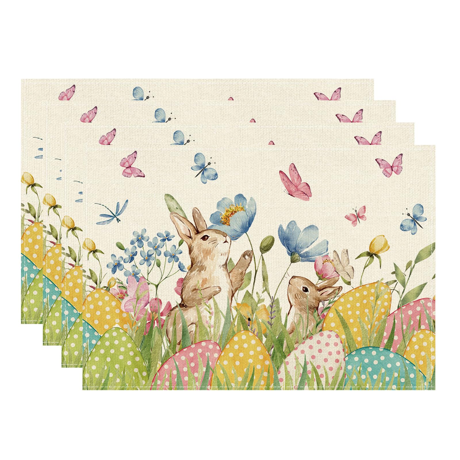 Watercolor Cute Bunny Eggs Grass Flowers Rabbits Easter Placemats Set of 4 Table Mats for Party Home Kitchen Dining Table Decorations 12x18 Inch Placemats Set of 4 (12x18 Inch)
Watercolor Cute Bunny Eggs Grass Flowers Rabbits Easter Placemats Set of 4 Table Mats for Party Home Kitchen Dining Table Decorations 12x18 Inch Placemats Set of 4 (12x18 Inch)