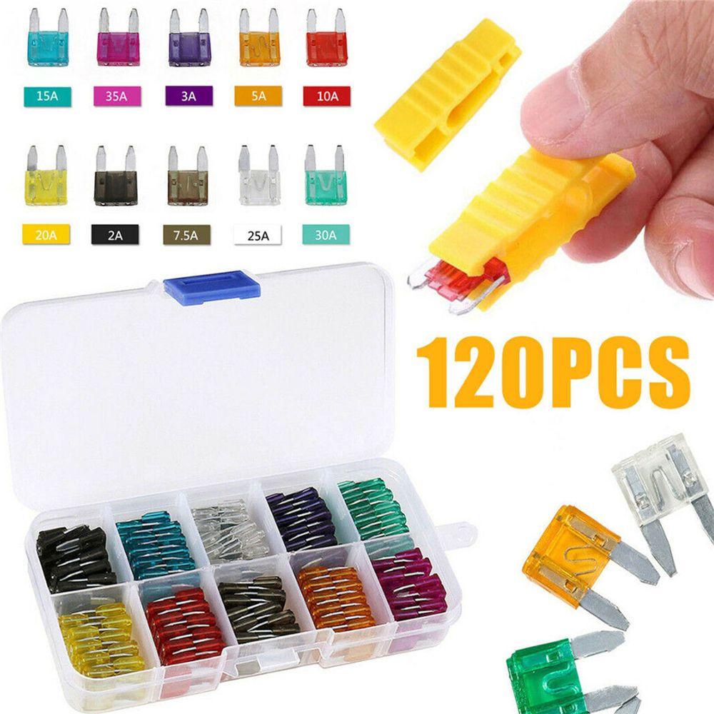 120Pcs Mini Assortment Kit Car Auto Truck Case Assorted Fuse Box Set Car Fuse Mini Blade Fuses 5-30A
120Pcs Mini Assortment Kit Car Auto Truck Case Assorted Fuse Box Set Car Fuse Mini Blade Fuses 5-30A