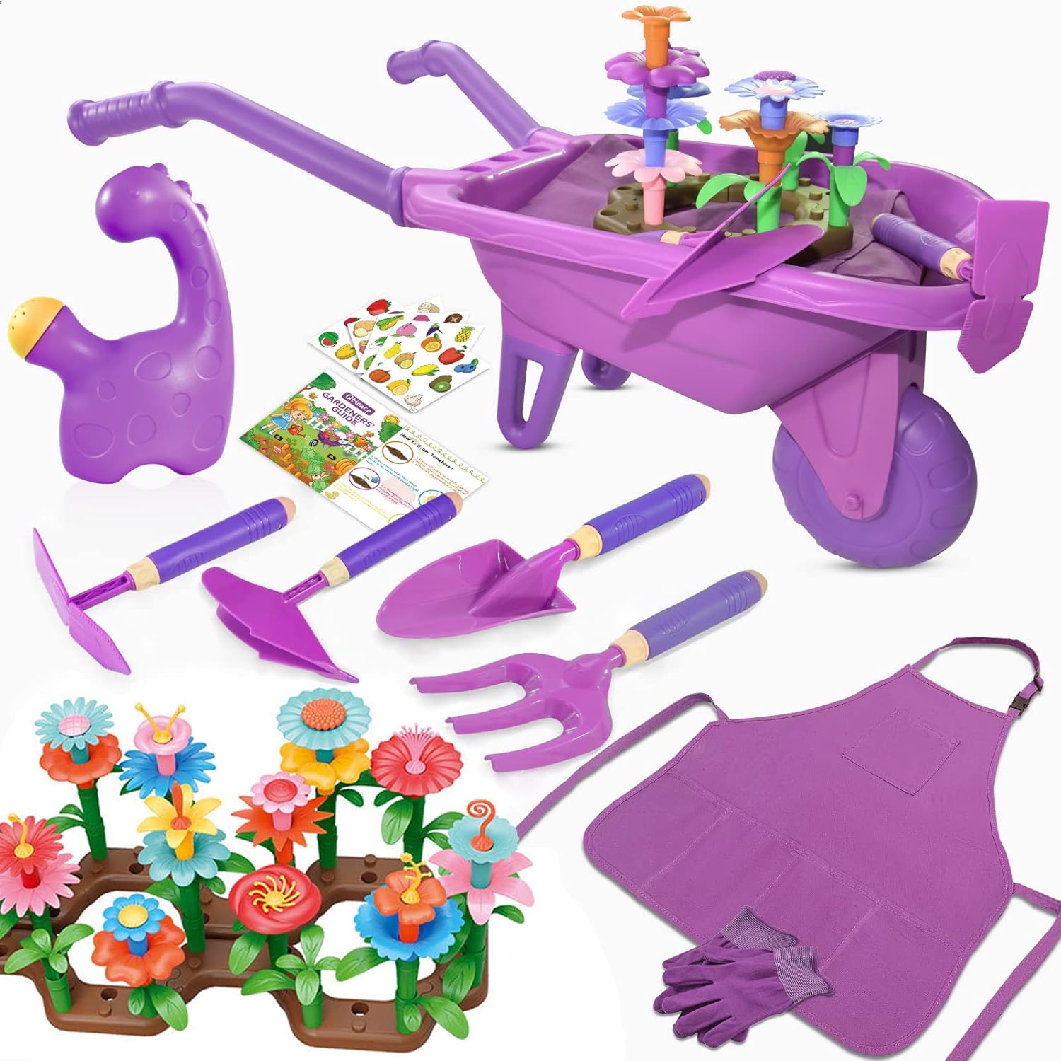 Gardening Tool Set Toys for Kids, Children s Outdoor Garden Beach Cart Apron Glove Plant Flowers Tools Gifts for Boys and Girls фиолетовый
Gardening Tool Set Toys for Kids, Children s Outdoor Garden Beach Cart Apron Glove Plant Flowers Tools Gifts for Boys and Girls фиолетовый