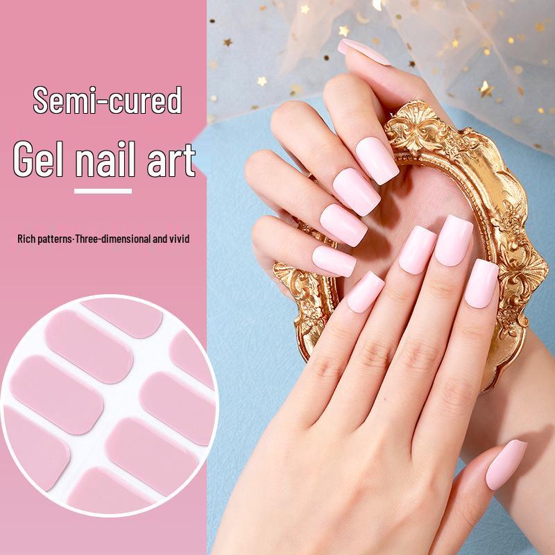 Top-Selling Solid Color UV Gel Nail Stickers - Semi-Cured European/American Style with Light Therapy for Easy Home Manicure.
Top-Selling Solid Color UV Gel Nail Stickers - Semi-Cured European/American Style with Light Therapy for Easy Home Manicure.