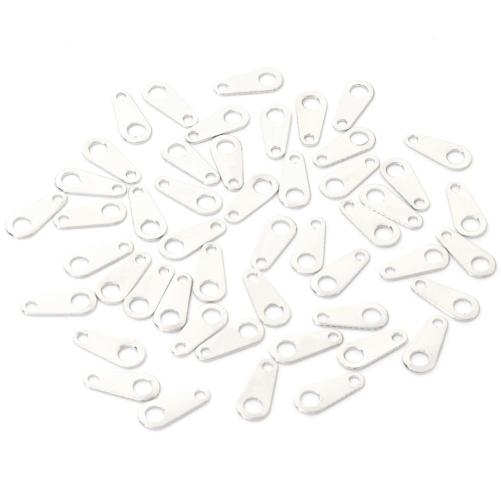 50pcs 4x8mm Copper Extension End Charms Tail Tags Double Hole Oval Chain Tags For Jewelry Making DIY Necklace Bracelets Supplies
50pcs 4x8mm Copper Extension End Charms Tail Tags Double Hole Oval Chain Tags For Jewelry Making DIY Necklace Bracelets Supplies