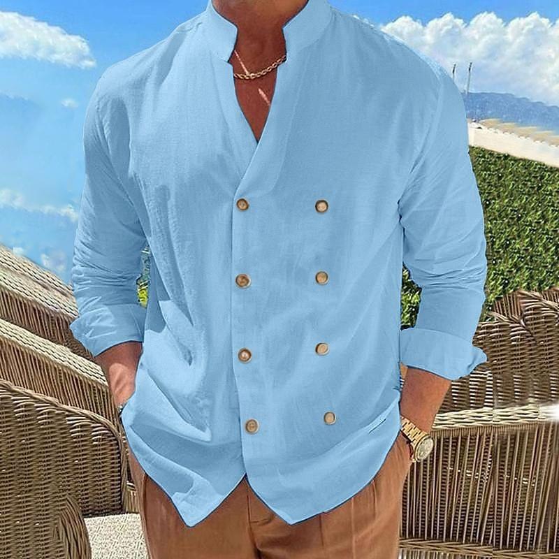 Мужская двубортная рубашка, деловой кэжуал, элитная мода, кардиган XXXL синий
Мужская двубортная рубашка, деловой кэжуал, элитная мода, кардиган XXXL синий