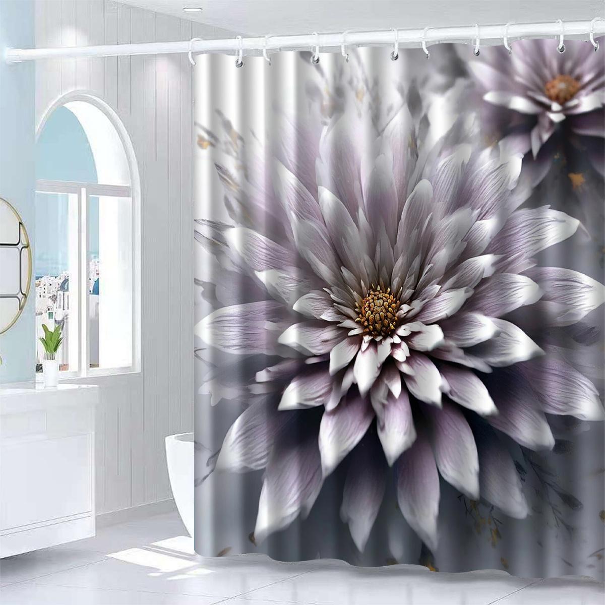 1Pc White Floral Print Shower Curtain, Polyester Fabric, Machine Washable, Suitable For Bathroom Decoration W60H190(CM)-1 Pcs
1Pc White Floral Print Shower Curtain, Polyester Fabric, Machine Washable, Suitable For Bathroom Decoration W60H190(CM)-1 Pcs