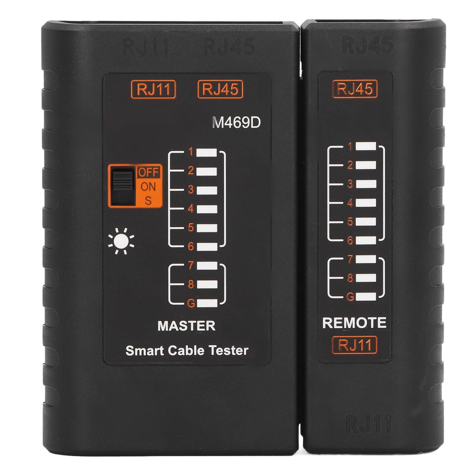 Network Cable Tester LED ABS Accurate Detection Portable LAN Cable Tester Black RJ45 RJ11
Network Cable Tester LED ABS Accurate Detection Portable LAN Cable Tester Black RJ45 RJ11