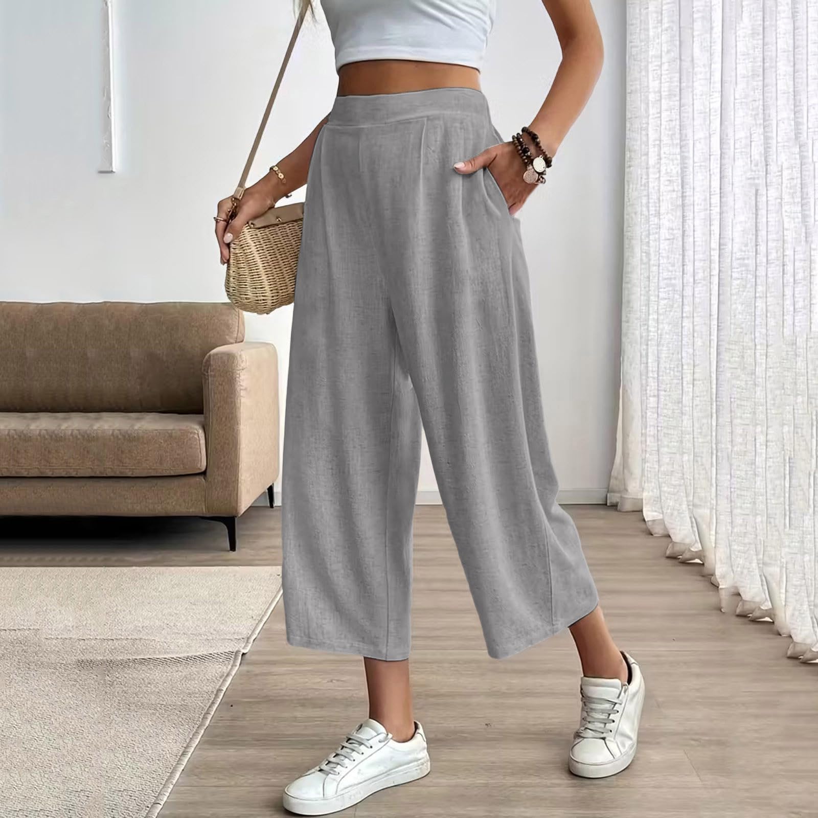Women s Color Loose Straight Leg Pants With Pockets And Lace L
Women s Color Loose Straight Leg Pants With Pockets And Lace L