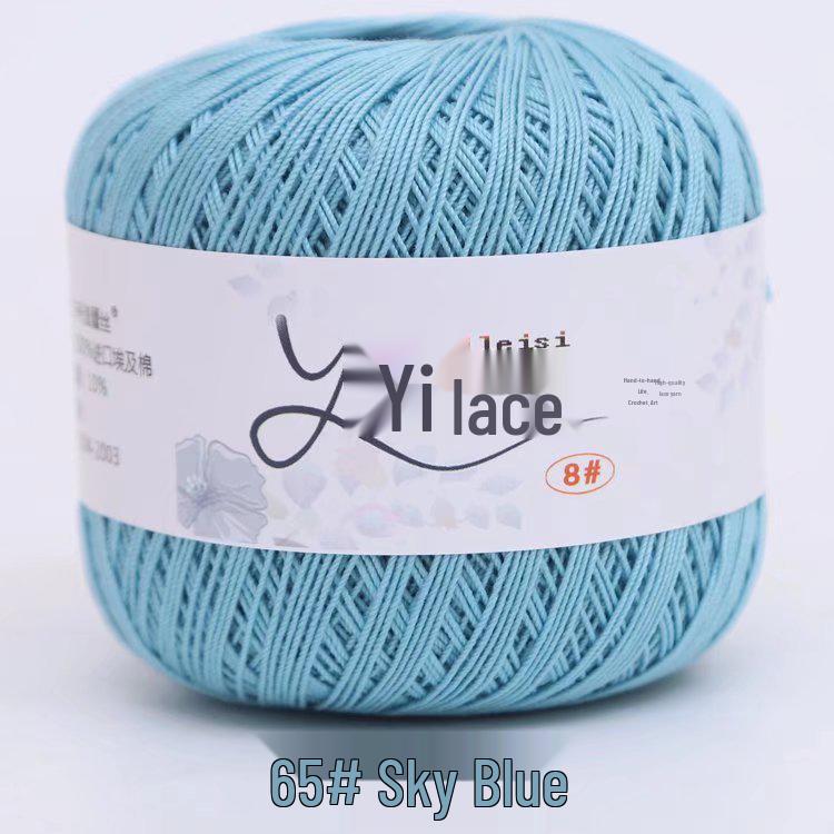 8# 100% Cotton Lace Yarn - 50g Ball, 400m, Strong Twist Crochet Thread for Hand-knitting, Flowers, Hats, and Cardigans - Free Shipping.
8# 100% Cotton Lace Yarn - 50g Ball, 400m, Strong Twist Crochet Thread for Hand-knitting, Flowers, Hats, and Cardigans - Free Shipping.