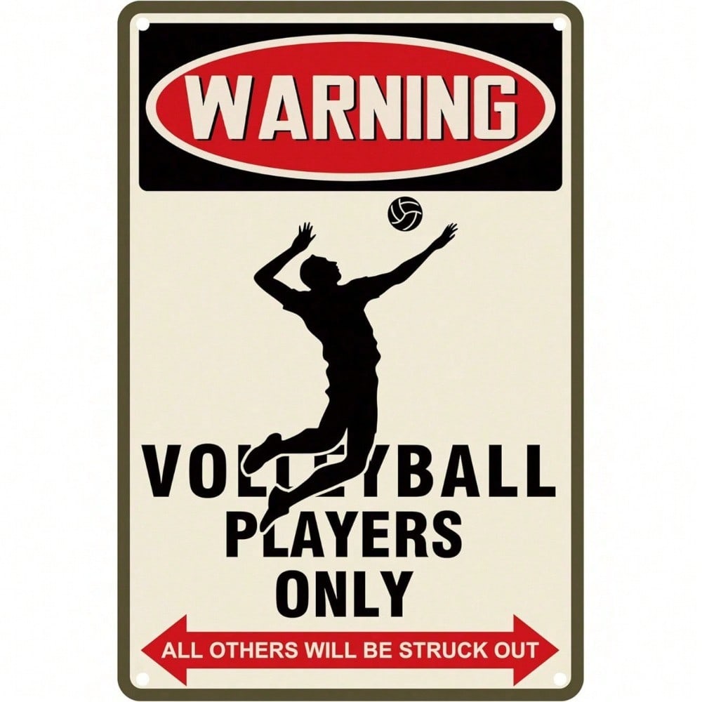 Volleyball Players Only Metal Sign Sports Warning Wall Art for Bedroom Man Cave Decor різнокольоровий
Volleyball Players Only Metal Sign Sports Warning Wall Art for Bedroom Man Cave Decor різнокольоровий