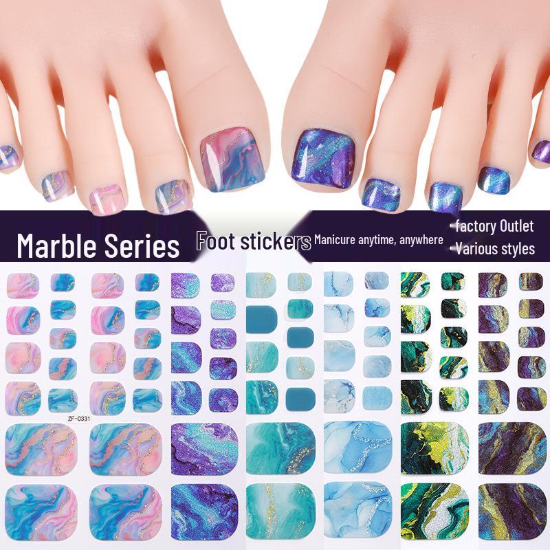 Zhengxiang Waterproof Toenail Stickers: Imitation Diamond, Marble Texture, Ombre Toe Nail Art.
Zhengxiang Waterproof Toenail Stickers: Imitation Diamond, Marble Texture, Ombre Toe Nail Art.