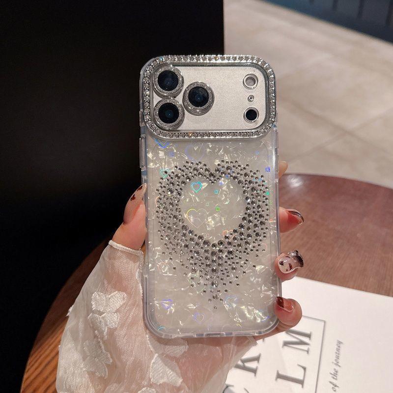 Luxury Heart Diamond Phone Case for Apple 12/13/14/16/17 Pro Max with Lens Protector and Pearl Shell Pattern 14 Pro Max
Luxury Heart Diamond Phone Case for Apple 12/13/14/16/17 Pro Max with Lens Protector and Pearl Shell Pattern 14 Pro Max