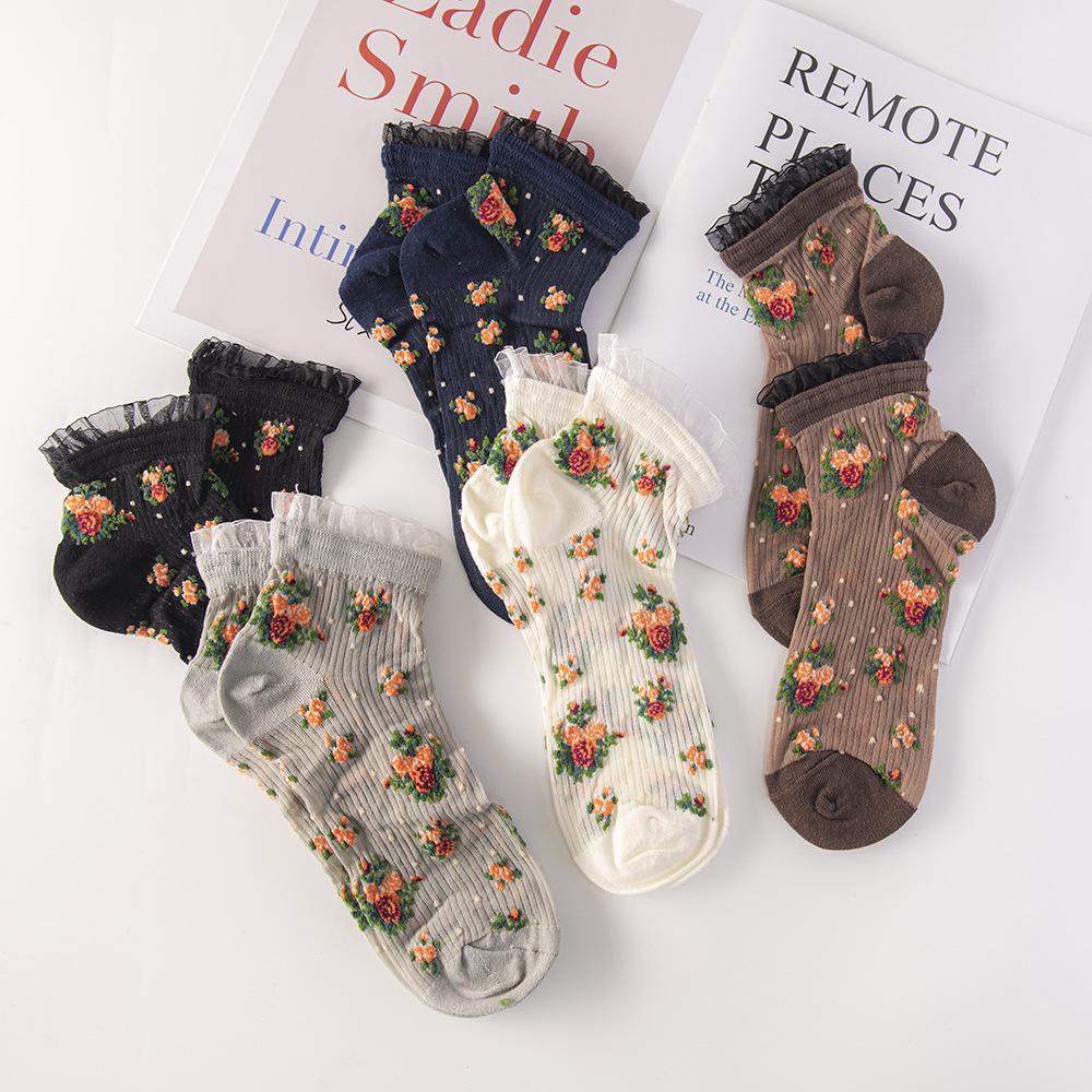 Ruffle Edge Floral Short Socks - Korean Fashionable Pretty Style for Women One Size чёрный
Ruffle Edge Floral Short Socks - Korean Fashionable Pretty Style for Women One Size чёрный