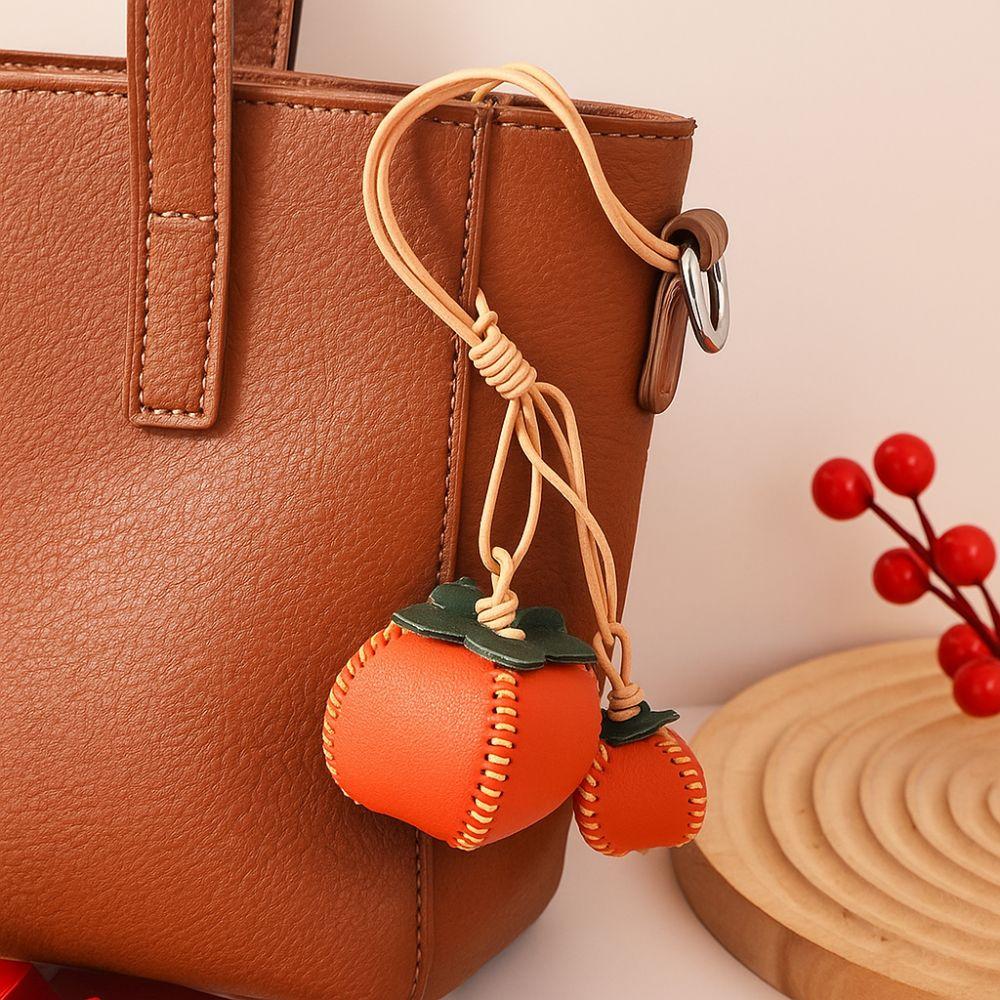 Pear Fruit Bag Pendant Persimmon Leather Keychain DIY Material Package Keyring Car Accessory Small Persimmon Style1
Pear Fruit Bag Pendant Persimmon Leather Keychain DIY Material Package Keyring Car Accessory Small Persimmon Style1