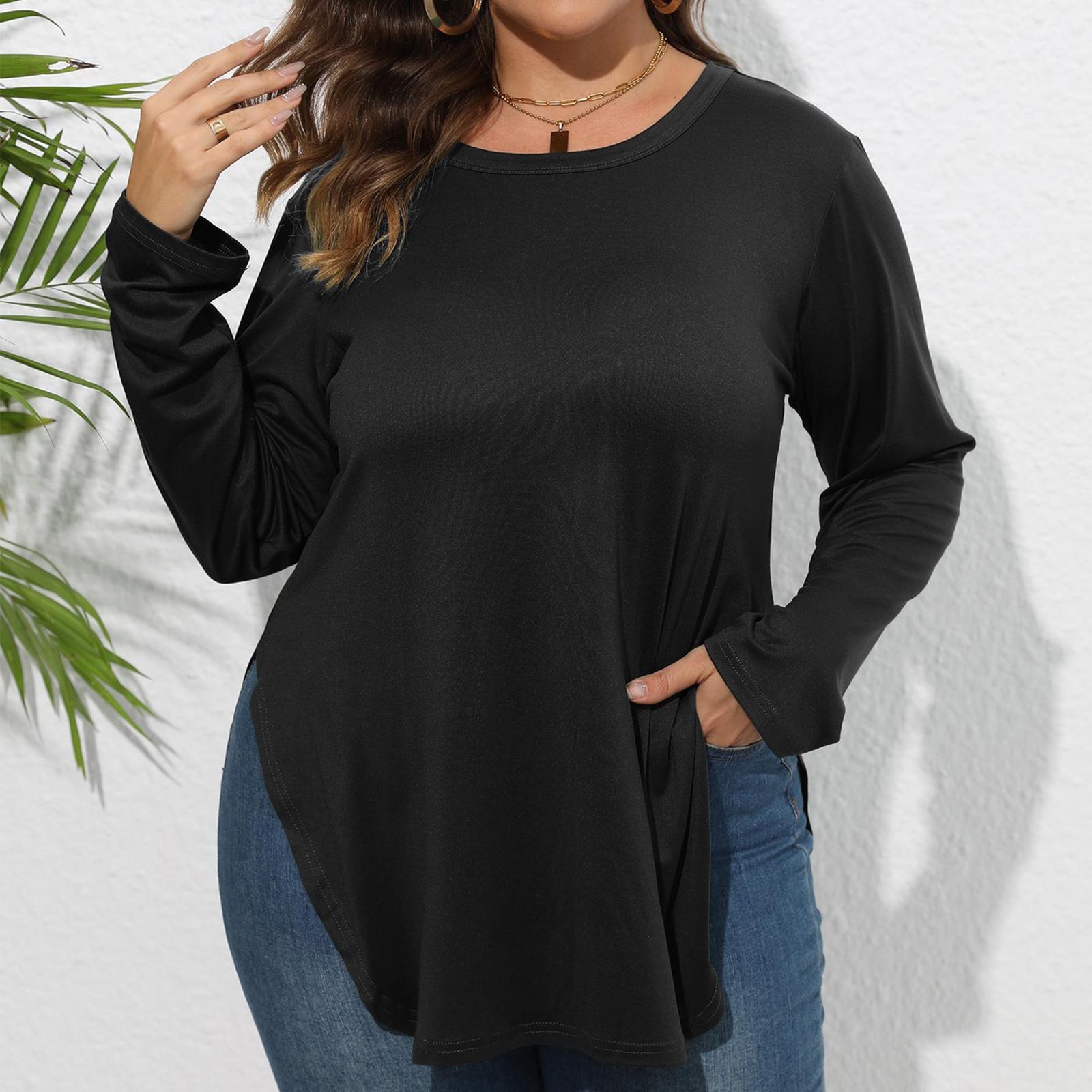 Women s Long Sleeved Plus Size Women s Color Casual Irregular T-shirt Base Shirt Top XL чёрный
Women s Long Sleeved Plus Size Women s Color Casual Irregular T-shirt Base Shirt Top XL чёрный