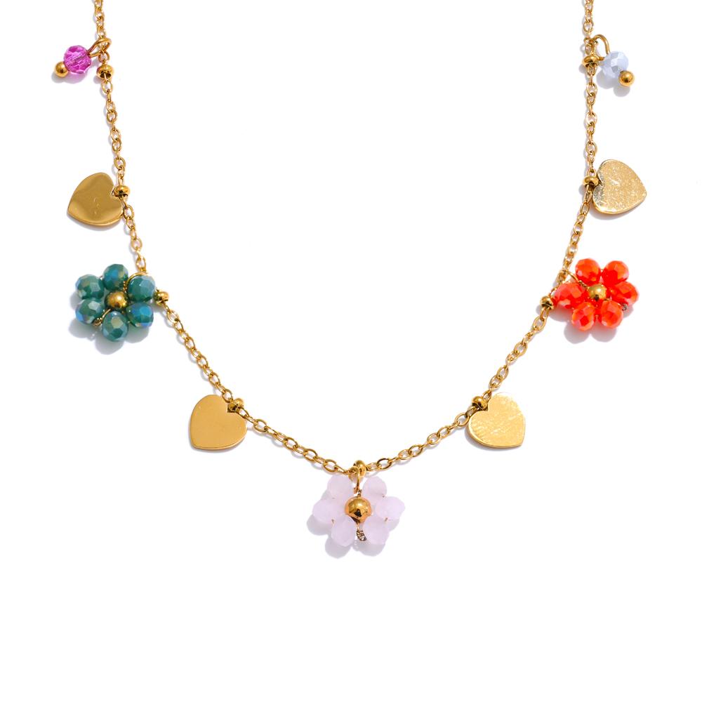 Yhpup Summer Fashion Crystal Flower Pendant Necklace for Women Stainless Steel Handmade Cute Collar Jewelry Waterproof
Yhpup Summer Fashion Crystal Flower Pendant Necklace for Women Stainless Steel Handmade Cute Collar Jewelry Waterproof