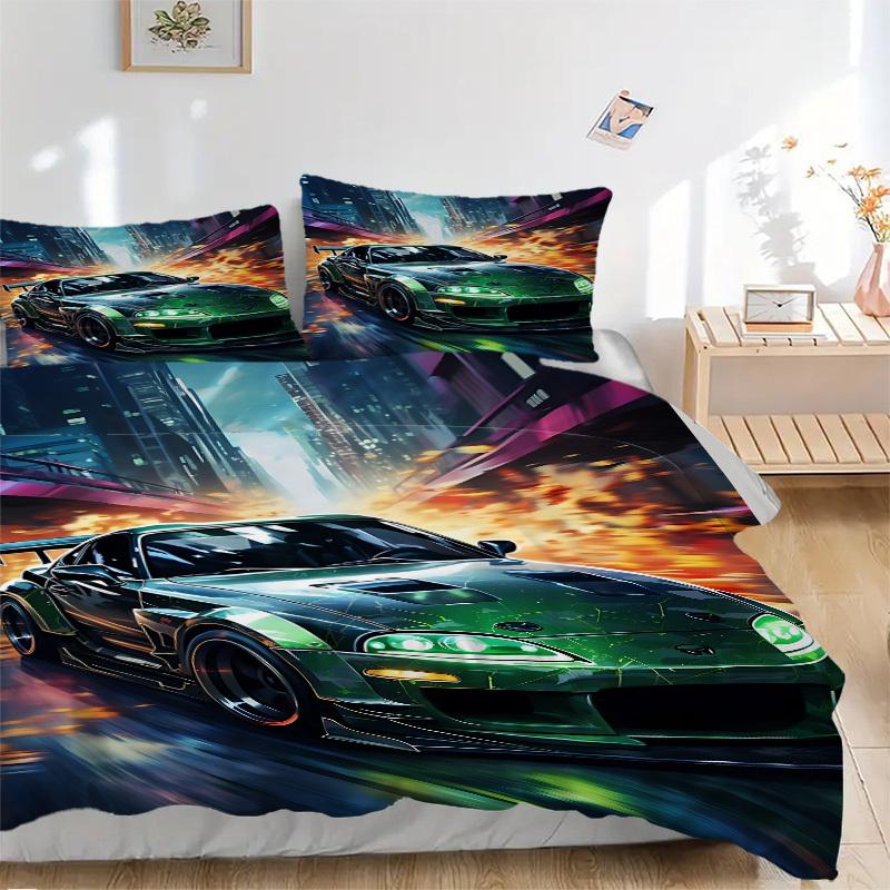 3pcs Green Sports Car Cover Set, 1 Cover + 2 Pillowcases (No Insert), Bedding for All Seasons, Bedding,Bedroom Decor yy250922071 135x200cm
3pcs Green Sports Car Cover Set, 1 Cover + 2 Pillowcases (No Insert), Bedding for All Seasons, Bedding,Bedroom Decor yy250922071 135x200cm