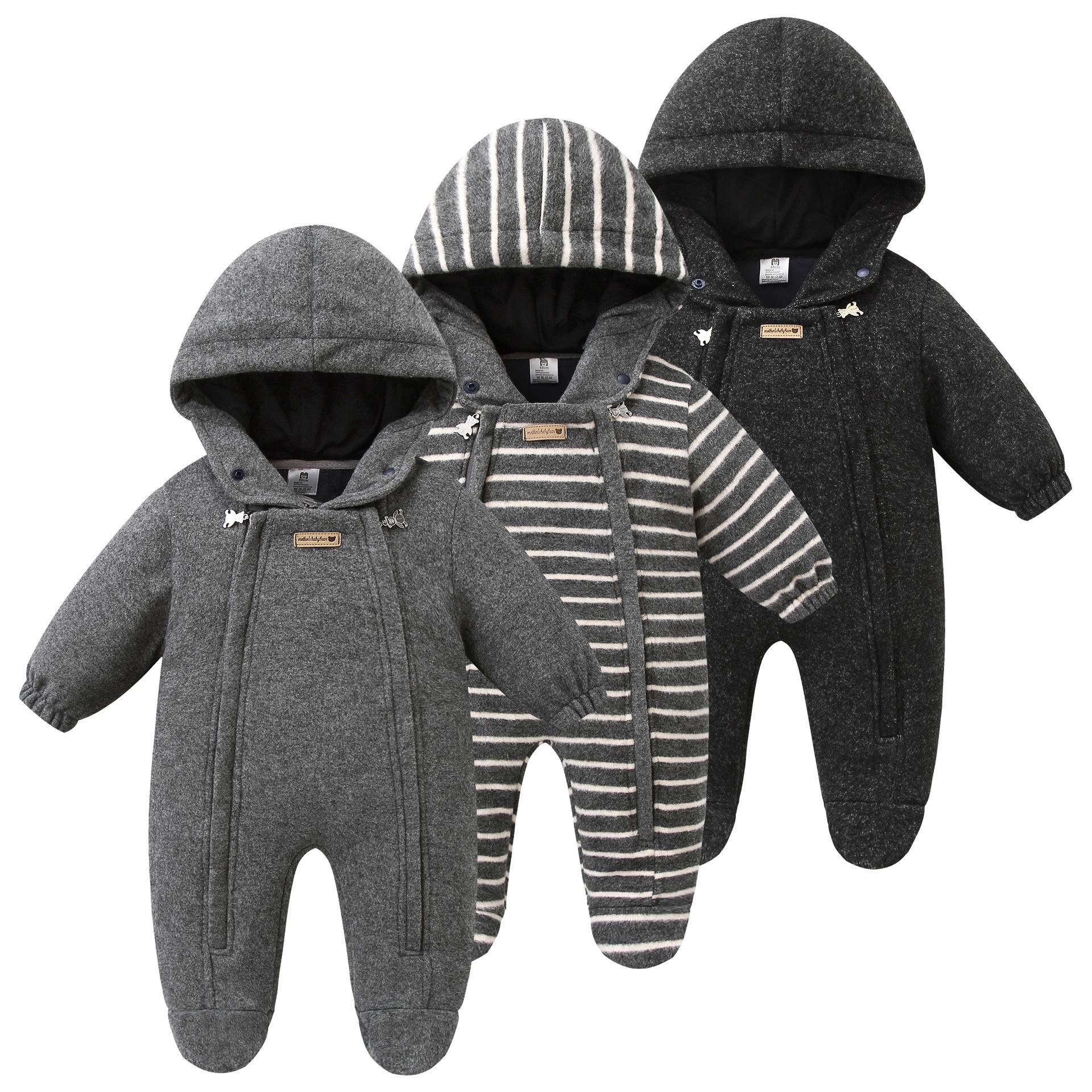 Baby Boys and Girls Footed Rocker Fleece Double Zipper Hooded Winter Pajamas - Thickened Fashion Warm Baby Pajamas 66cm
Baby Boys and Girls Footed Rocker Fleece Double Zipper Hooded Winter Pajamas - Thickened Fashion Warm Baby Pajamas 66cm
