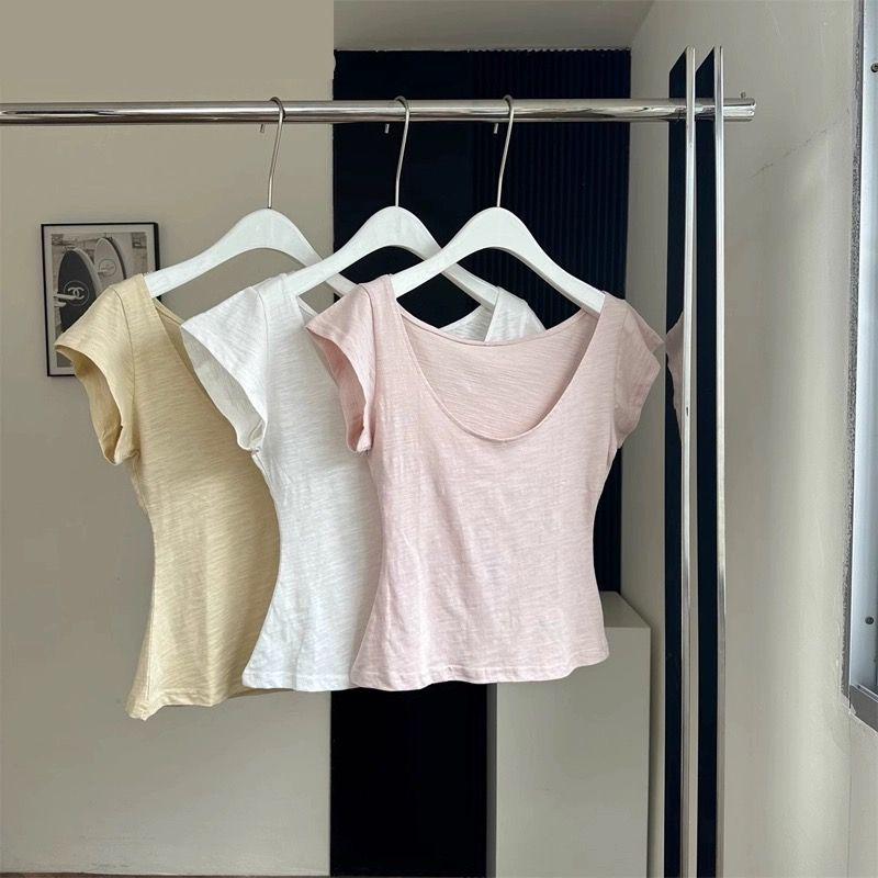 Pink Bamboo Cotton U-Neck Slim Fit Women s Short Sleeve T-Shirt - Summer Korean Style M
Pink Bamboo Cotton U-Neck Slim Fit Women s Short Sleeve T-Shirt - Summer Korean Style M