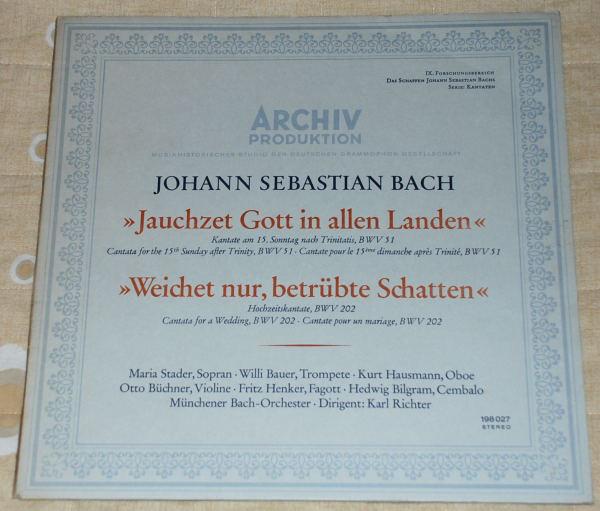LP Record JOHANN SEBASTIAN BACH / MARIA STADE - Jauchzet Gott In Allen Landen, Kant 198027 Archiv Produkti France Obi Classical Used
LP Record JOHANN SEBASTIAN BACH / MARIA STADE - Jauchzet Gott In Allen Landen, Kant 198027 Archiv Produkti France Obi Classical Used
