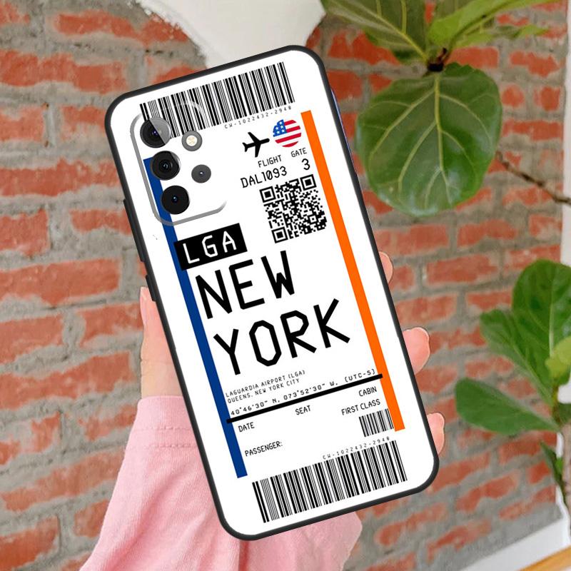 London New York Miami Flight Ticket Phone Case For Samsung Galaxy A54 A34 A14 A55 A35 A25 A15 A52 A32 A12 A51 A71 A13 A33 A53 Samsung A52S 5G
London New York Miami Flight Ticket Phone Case For Samsung Galaxy A54 A34 A14 A55 A35 A25 A15 A52 A32 A12 A51 A71 A13 A33 A53 Samsung A52S 5G