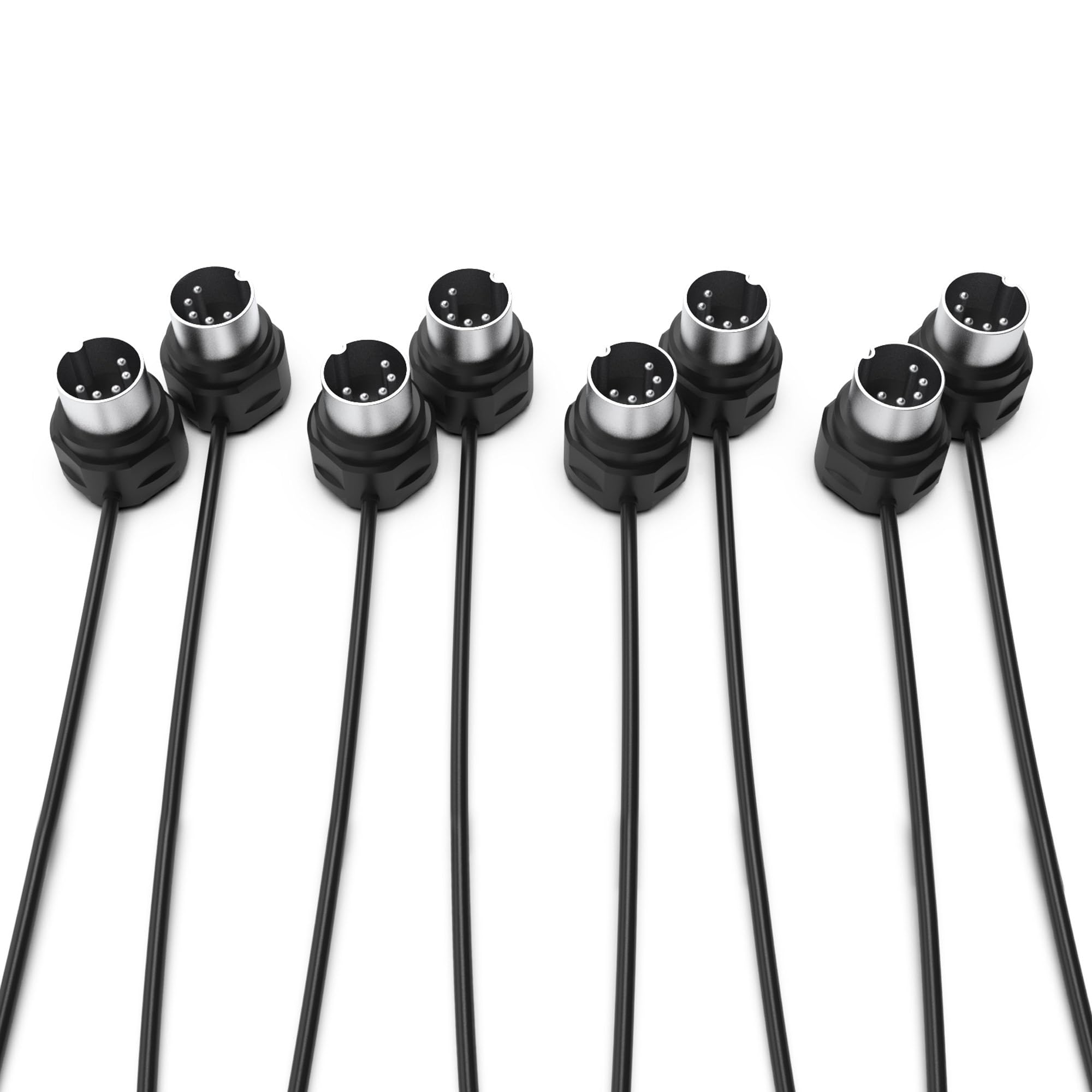 CME MIDI Cables 4-Pack 3ft 90cm 5-Pin DIN Slim-Fit Mirrored 45-Degree Angle Ultra-Slim Plugs for MIDI Interfaces Pedal Boards Keyboards
CME MIDI Cables 4-Pack 3ft 90cm 5-Pin DIN Slim-Fit Mirrored 45-Degree Angle Ultra-Slim Plugs for MIDI Interfaces Pedal Boards Keyboards
