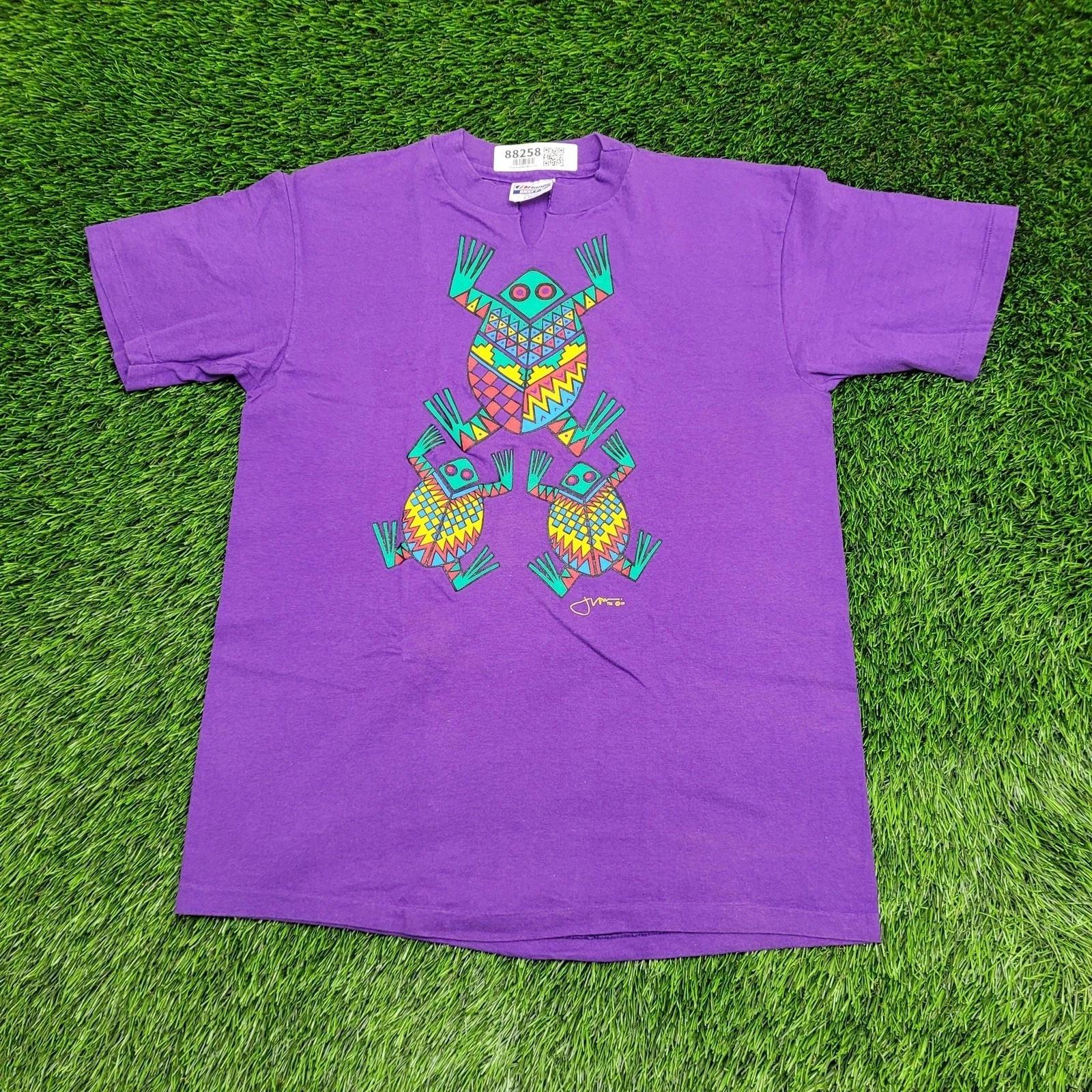Vintage 1989 Tribal Fiesta Frog Shirt Medium 20x25 Crop USA 4XL
Vintage 1989 Tribal Fiesta Frog Shirt Medium 20x25 Crop USA 4XL