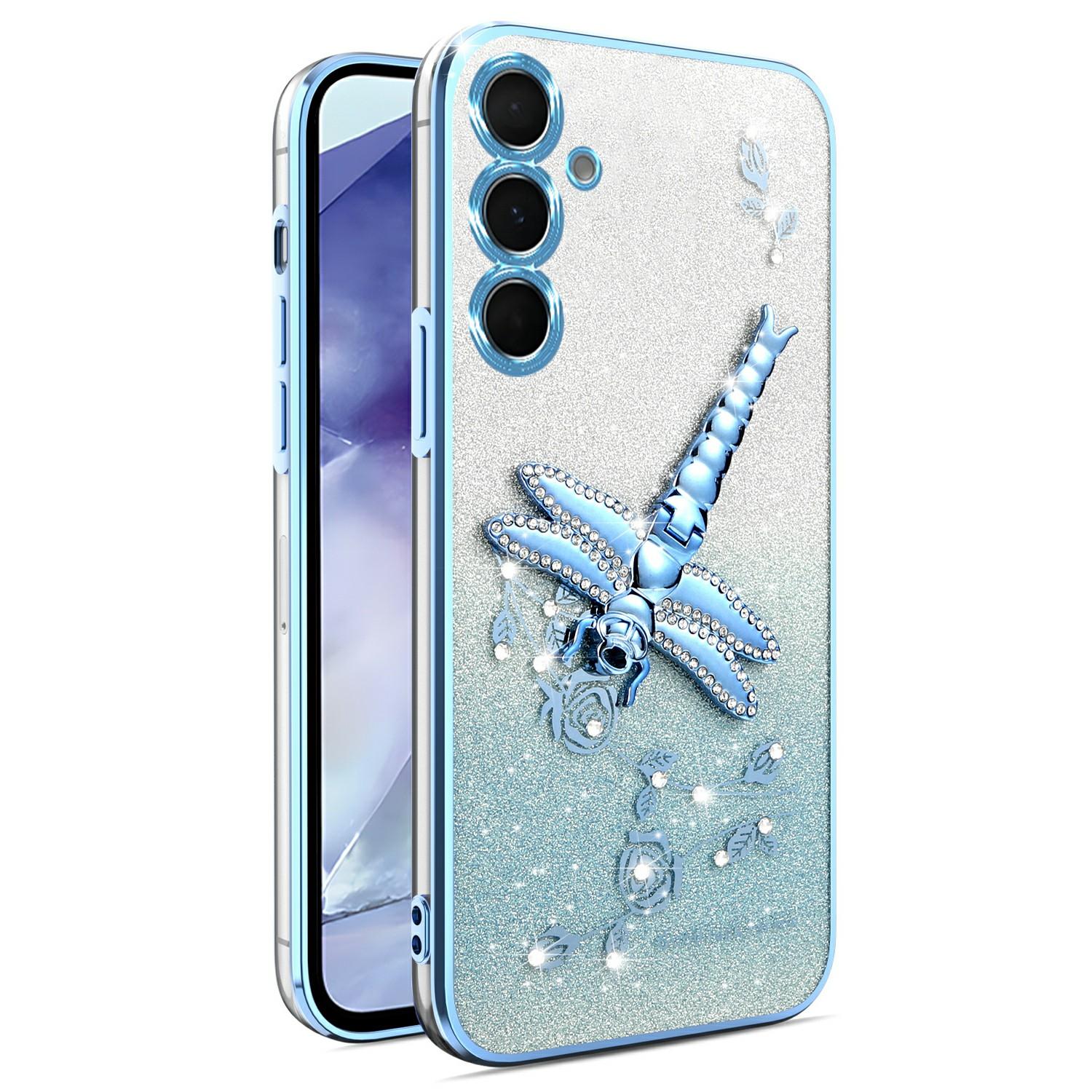 For Samsung Galaxy S24 FE Case Dragonfly Kickstand TPU Flowers Glitter Phone Cover Blue
For Samsung Galaxy S24 FE Case Dragonfly Kickstand TPU Flowers Glitter Phone Cover Blue