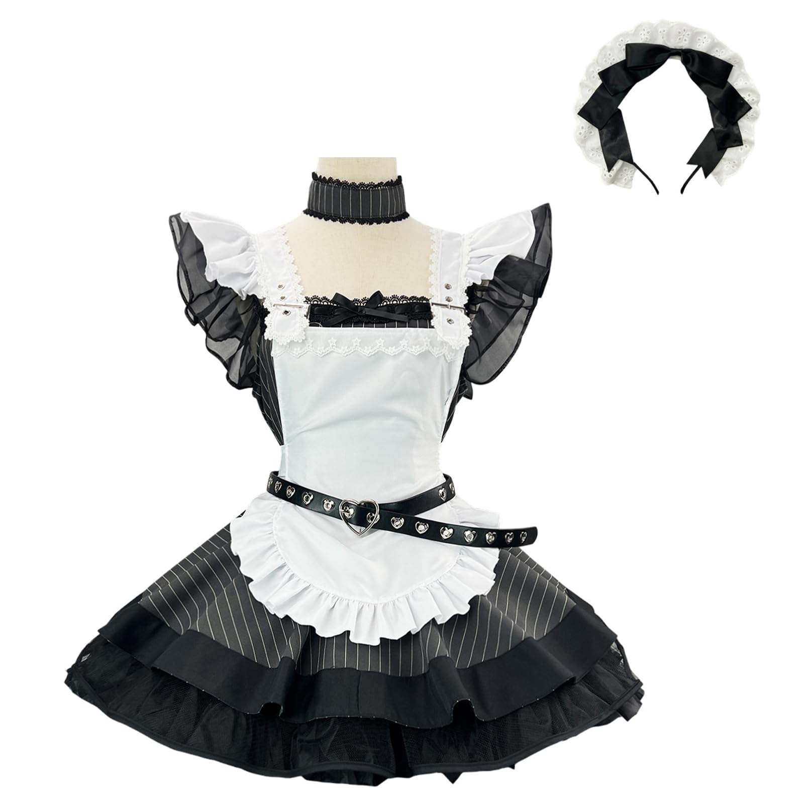 CR ROLECOS Maid Costume, Subculture Style, Plus Size, Gothic Lolita Style, Includes Belt, Perfect for Halloween, Cafes, Photo Shoots, Cultural Festiva
CR ROLECOS Maid Costume, Subculture Style, Plus Size, Gothic Lolita Style, Includes Belt, Perfect for Halloween, Cafes, Photo Shoots, Cultural Festiva