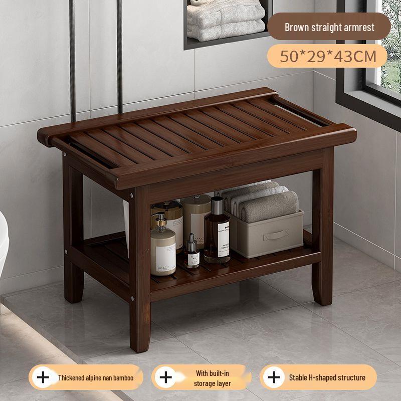 Bamboo Waterproof Shoe Stool with Armrest and Double-layer Storage Shoe Stool
Bamboo Waterproof Shoe Stool with Armrest and Double-layer Storage Shoe Stool
