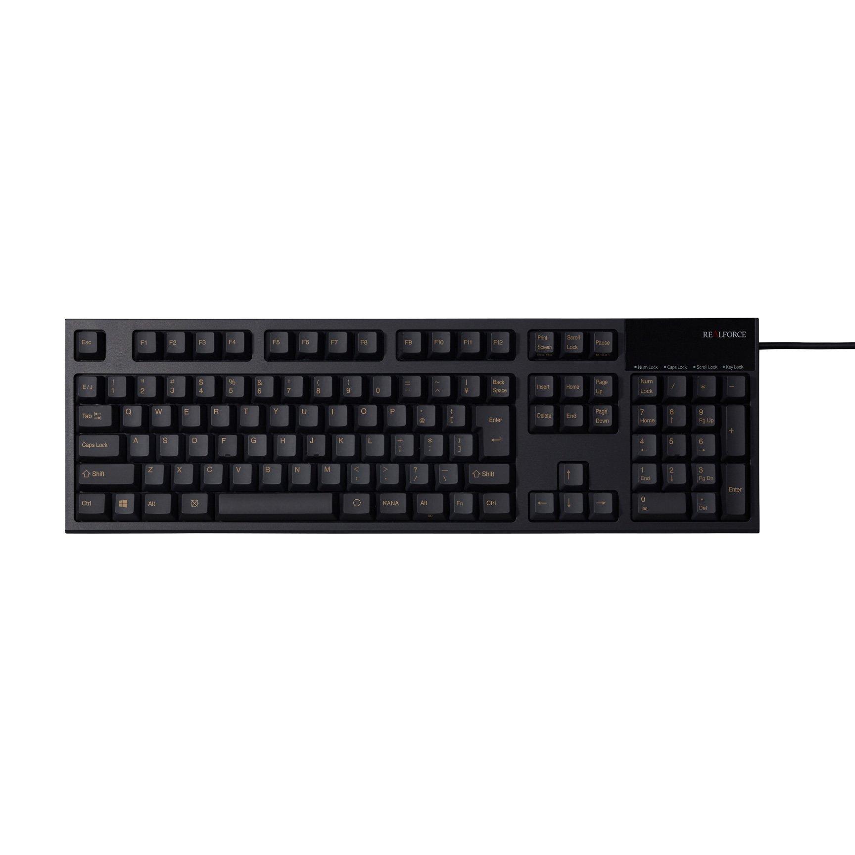 Topre REALFORCE R2 Japanese 108 Array Capacitive Безконтактна USB-клавіатура Навантаження 45 г Лазерне гравірування No Kana Inscription Black R2-JP4-BK
Topre REALFORCE R2 Japanese 108 Array Capacitive Безконтактна USB-клавіатура Навантаження 45 г Лазерне гравірування No Kana Inscription Black R2-JP4-BK