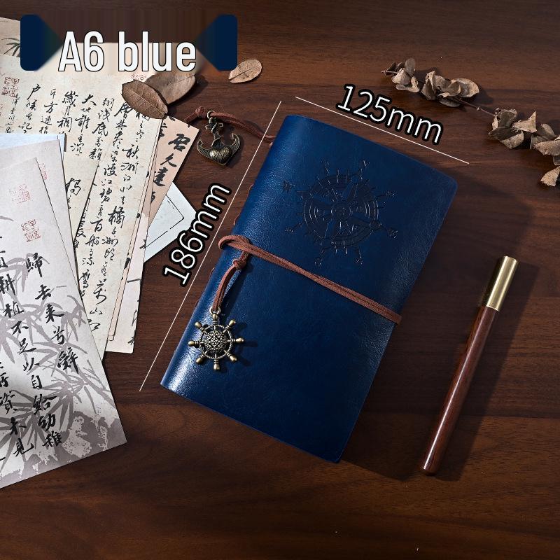 Ретро піратський морський дорожній щоденник: Шкіряний журнал на кільцях з ремінцем 80 Blank Cowhide Sheets
Ретро піратський морський дорожній щоденник: Шкіряний журнал на кільцях з ремінцем 80 Blank Cowhide Sheets