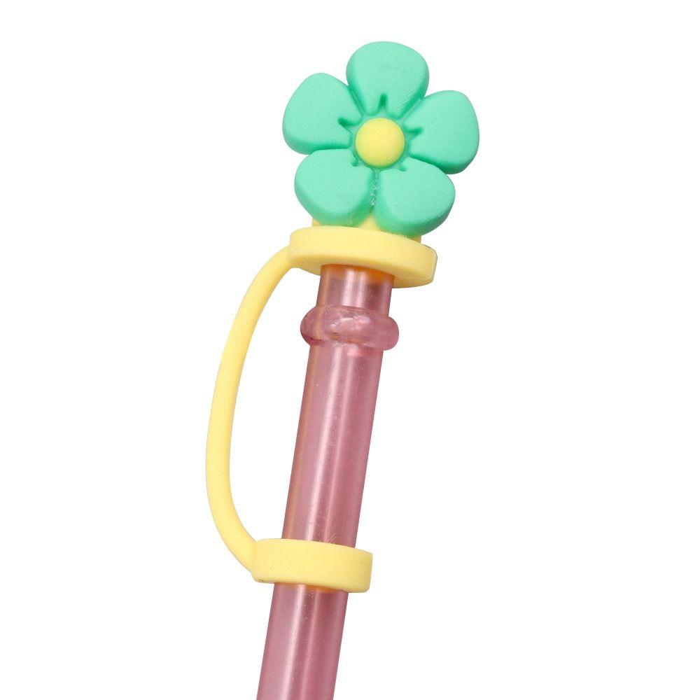 Силиконовый пылезащитный колпачок для питья, герметичные пробки, насадки, мультяшные соломенные насадки, аксессуары для чашек 9