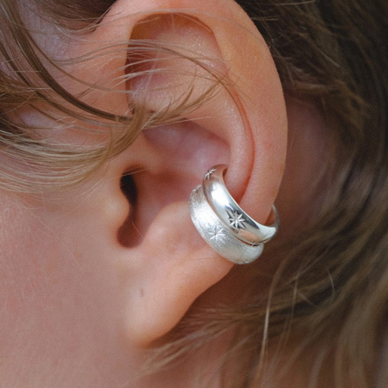 leeENoir Snowflake Texture Earcuff Texture SILVER
leeENoir Snowflake Texture Earcuff Texture SILVER