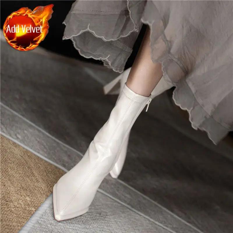 Fashion Half High Boots for Women Very Heel Mid Calf Shoes Woman Waterproof New In Hot Spring Autumn On Offer Chic and Elegant Gyaru Y2k 40
Fashion Half High Boots for Women Very Heel Mid Calf Shoes Woman Waterproof New In Hot Spring Autumn On Offer Chic and Elegant Gyaru Y2k 40