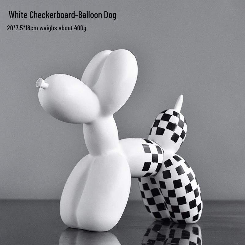 Plaid Balloon Dog Resin Ornament: Black & White Decorative Piece for Living Room or Entryway
Plaid Balloon Dog Resin Ornament: Black & White Decorative Piece for Living Room or Entryway