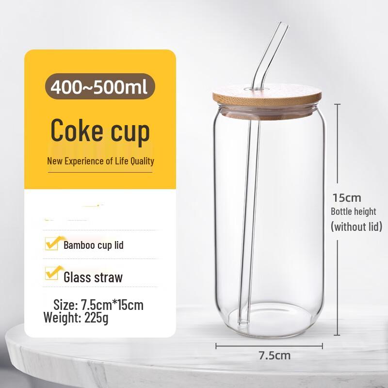 Transparent Glass Tumbler Set with Lid and Straw, 3-Pack
Transparent Glass Tumbler Set with Lid and Straw, 3-Pack