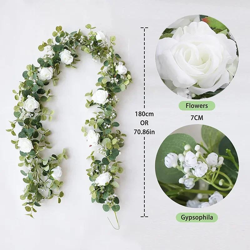 Wedding Decoration Artificial Flowers Silk RoseFake Eucalyptus Vine Hanging Plants for Wedding Home Party Craft Decor
Wedding Decoration Artificial Flowers Silk RoseFake Eucalyptus Vine Hanging Plants for Wedding Home Party Craft Decor