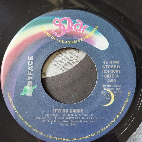 7inch Record BABYFACE - It s No Crime IC43091 Solar, Unidisc 1989 Canada Soul/Funk Used
7inch Record BABYFACE - It s No Crime IC43091 Solar, Unidisc 1989 Canada Soul/Funk Used