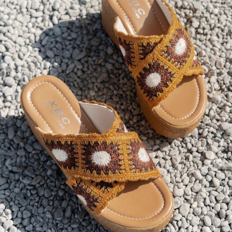 Large size casual woven with wedge heels, fashionable women s celebrity style, a variety of colors, platform sandals 42 коричневый
Large size casual woven with wedge heels, fashionable women s celebrity style, a variety of colors, platform sandals 42 коричневый