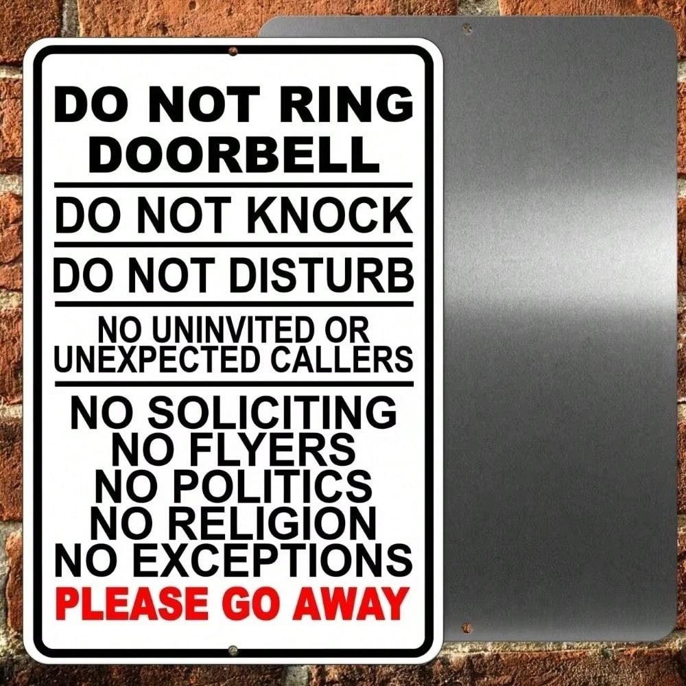 Fluorescent No Soliciting Sign Aluminum Metal Tin Plate for Door Office 20X30 різнокольоровий
Fluorescent No Soliciting Sign Aluminum Metal Tin Plate for Door Office 20X30 різнокольоровий