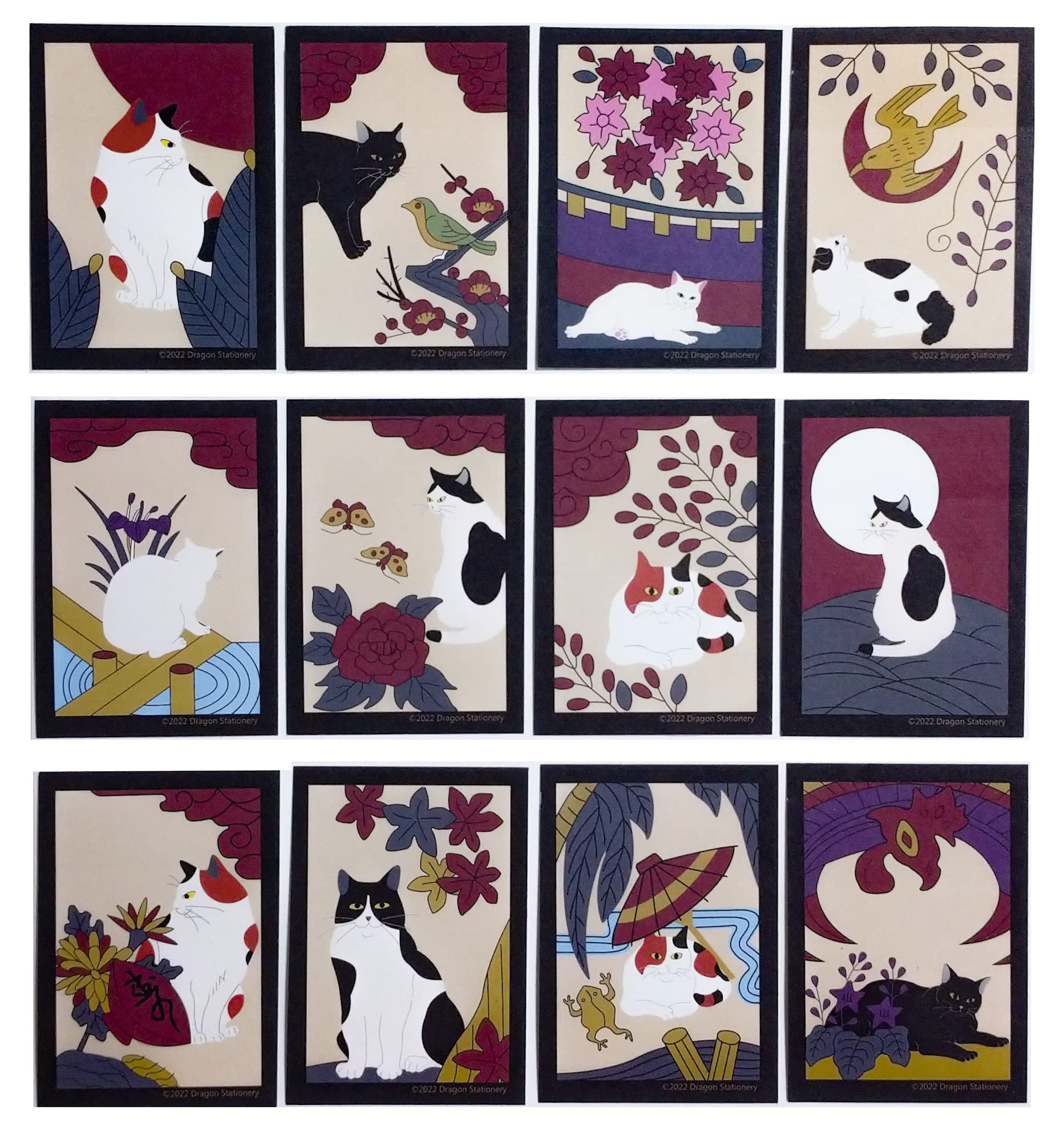 Cute Cat Stickers Hanafuda Stickers Set of 12 [Mutsuki, Kisaragi, Yayoi, Uzuki, Satsuki, Minazuki, Fumizuki, Hazuki, Nagatsuki, Kannazuki, Shimotsuki,
Cute Cat Stickers Hanafuda Stickers Set of 12 [Mutsuki, Kisaragi, Yayoi, Uzuki, Satsuki, Minazuki, Fumizuki, Hazuki, Nagatsuki, Kannazuki, Shimotsuki,